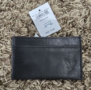American Eagle NWT Black Leather Card Holder